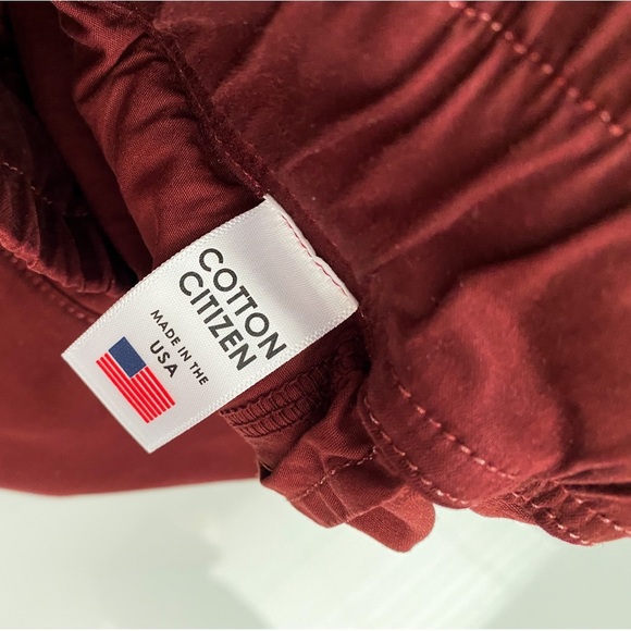 $245‼️COTTON CITIZEN Burgundy Maroon Red Simon Shorts Classic USA Soft Stretch M - Picture 8 of 10